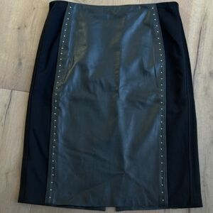 White House Black Market Leather Stretchy Skirt